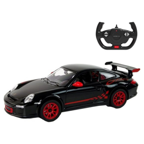 מכונית שלט פורשה גי טי 3 שחורה/לבנה  - RASTAR RC PORSCHE GT3 RS 1:14 BLACK