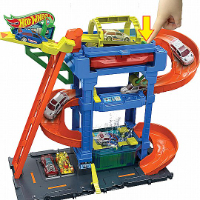 הוט ווילס - מסלול מנהרת שטיפת רכב מסתובבת - HOT WHEELS HTN809564