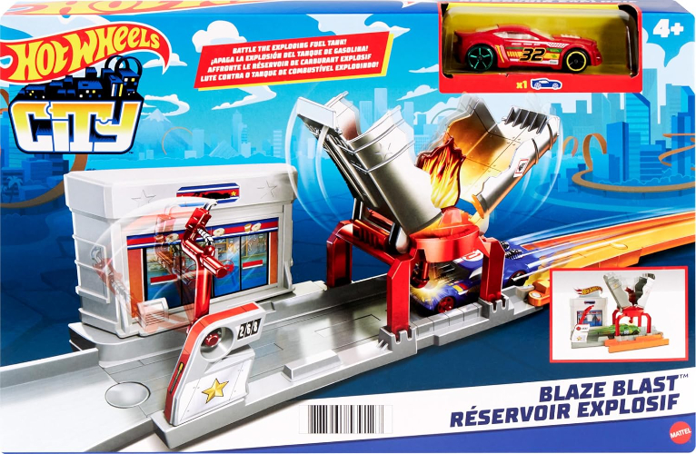 הוט ווילס - מסלול תחנת דלק מכלית מתפוצצת - HOT WHEELS FJN34