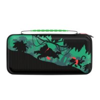 נרתיק נשיאה עבור Turtle Beach Playtrek Donkey Kong Switch 2 – נרתיק שחור עם ידית ירוקה והדפס של דונקי קונג וקופים בג OLED