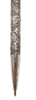 עט בצלאל עשויה כסף 12 השבטים ישראל וינטאג' עם סמל המנורה