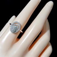 טבעת כסף משובצת זרקונים RG1468 | תכשיטי כסף | טבעות כסף