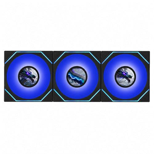 Lian-Li 120mm UNI FAN SL-INF LCD FLEX Reverse Blade 3-Pack שחור