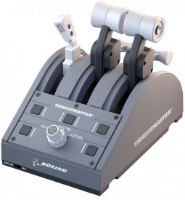 ג'ויסטיק ומצערת טיסה Thrustmaster TCA Yoke Boeing Edition PC/Xbox – פריט בודד מצערת טיסה אפורה עם ידיות כפתורים