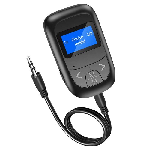 משדר בלוטוס עם צג ומקשי שליטה דגם T14 - חיבור USB + Aux לכל מכשיר תומך בלוטוס