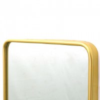 מראה מלבנית מסגרת ממתכת בצבע זהב 75*45 ס"מ