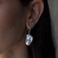 עגילי תו חישוק | עגיל פנינה