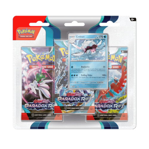 Pokemon TCG: Scarlet & Violet 4 Paradox Rift Pack Blister Cetitan קלפי בליסטר סקרלט ויולט