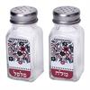 זוג מלחיה ופלפליה תואם - קרש חלות מעוצב רימונים ופרחים