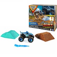 ערכה מכונית מנסטר ג'אם עם חול קינטי Monster Jam Kinetic Sand