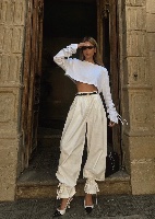Pure Tie Baloon Pants