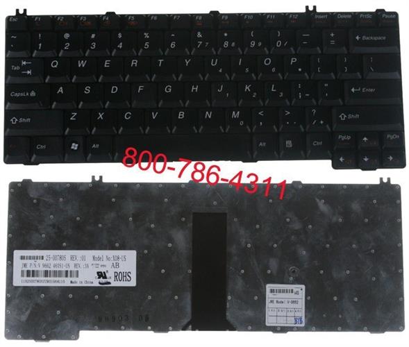 שירותי תמיכה במוצרי לנובו - י.ב.מ - מקלדת למחשב נייד לנובו  Lenovo 3000 N500 Laptop Keyboard V-9662 / F1AS1-US