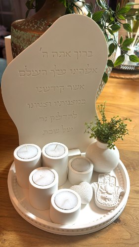 סט הדלקת נרות לשבת - 5 פמוטים