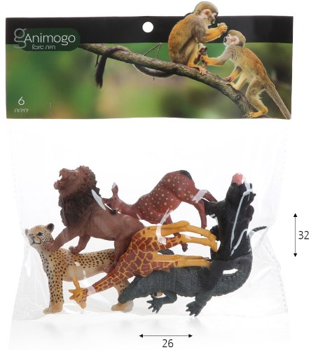 סט אנימוגו חיות ג'ונגל בשקית 6 יח’ - Animogo