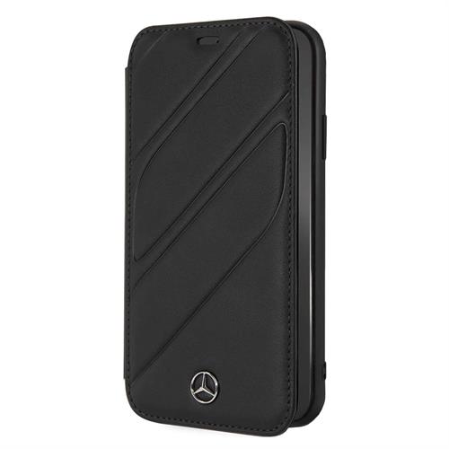 CG Mobile כיסוי ספר מעור לאייפון XR בצבע שחור מרצדס רשמי