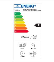 מדיח כלים מידאה ‏60 ס"מ  ⁦MIDEA WQP14-W7633C-S 6469⁩
