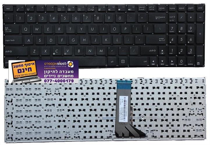 מקלדת להחלפה במחשב נייד אסוס ASUS X551 X551C X551CA X502CA X502 X502C P551CA R512CA Black Keyboard  שפה עברית