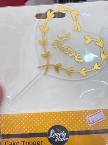 טופר לב שקוף love זהב