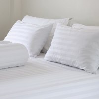 מצעים למיטת קווין 180/200 דגם ג'קארד הוטל -  לבן HOTEL