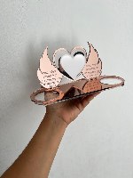 מעמד לזוג נרות נשמה עם תמונה