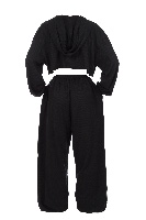 Waffle Balloon Tracksuit- Black