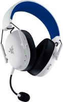 אוזניות גיימינג אלחוטיות צבע לבן Razer BlackShark V3 X HyperSpeed PlayStation – אוזנייה לבנה אחת עם פס ראש כחול Type-C
