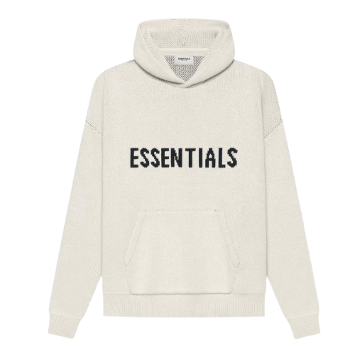 Fear of God Essentials Knit Pullover Hoodie Cream