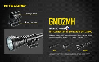 מתאם לנשק NITECORE GM02MH MAGNETIC BARREL GUN MOUNT FOR FLASHLIGHTS