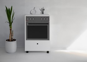 ארון שירות לתנור בילט אין (בילד אין) סגור בחלק העליון בגוון לבן  משלוח חינם