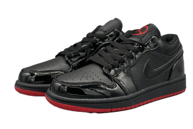 נעלי אייר ג'ורדן Air Jordan 1 Low שחור אדום
