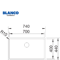  כיור נירוסטה למטבח | דגם Claron 700IF| מתאים לארון 80 ס"מ |מותג בלנקו היוקרתי תוצרת גרמניה