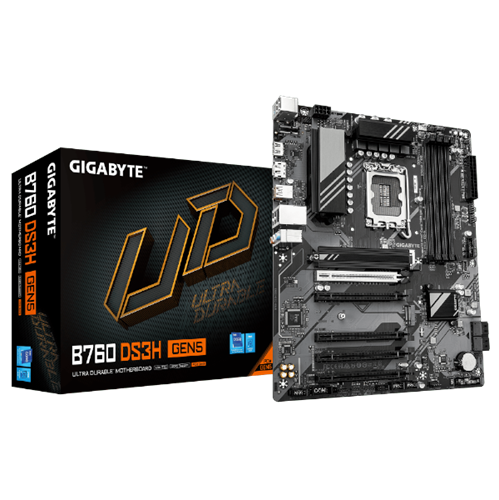 לוח אם אינטל Gigabyte B760 DS3H DDR5 Gen5 ATX DP HDMI LGA1700