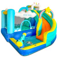 מתקן מתנפח עם מגלשה חד קרן דגם  W73056T מבית Doctor Dolphin