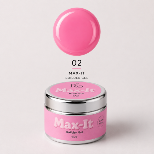 ג'ל בנייה Max-it 02 - ורוד ניאון חצי שקוף