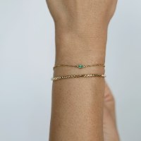 צמיד זהב חוליות לגבר 2.5 מ"מ 18 ס"מ
