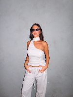ONE SHOLDER TOP- ICE