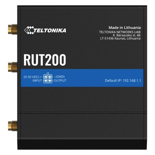 נתב תעשייתי Teltonika RUT200 עם 4G LTE Cat 4 ותמיכה ב-VPN