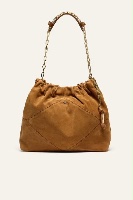 Bag m suede tote cognac