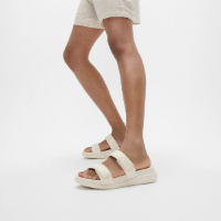 Fit Flop F-Mode Go Adjustable Flatform Two-Bar Slides Paris Beige כפכפי נשים פיט פלופ בג'