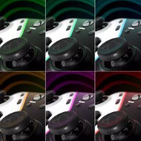 בקר משחק חוטי Thrustmaster Heart Xbox/PC – מבט מקרוב על בקר מואר בתאורת LED צבעונית משתנה