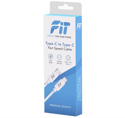 כבל PD טייפ-סי לטייפ-סי באורך 1 מטר - דגם FT200 מבית FiT