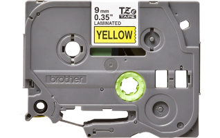 סרט סימון שחור על רקע צהוב Brother TZe621 Labelling Tape Cassette 9mmx8m