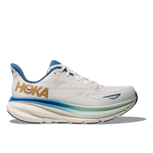 HOKA Clifton 9 Wide נעלי ספורט גברים הוקה קליפטון 9 רחבות בצבע פרוסט/ זהב | הוקה גברים