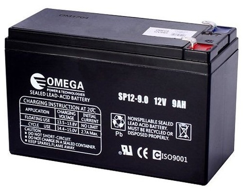 מצבר עופרת נטען 12V 9AH Omega אומגה Omega