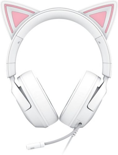 אוזניות גיימינג חוטיות בצבע לבן רייזר Razer Kraken Kitty V3 X
