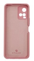 כיסוי סיליקון ורוד עבור Miracase Vivo Y21/Y33 – פריט בודד פנים הכיסוי הוורוד עם לוגו Miracase מוטבע