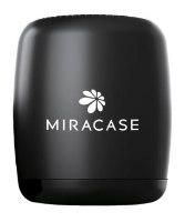 רמקול נייד Miracase MTWS360 – Bluetooth רמקול שחור יחיד עם לוגו Miracase לבן בחזיתו על רקע לבן