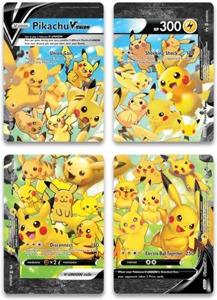 סט 5 קלפי פוקימון סינגל Pikachu V-UNION - SWSH139/140/141/142/167 - Promo