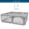 אפור בהיר - 1.2x1.2 מטר - לול מתחם פעילות בטיחותי לתינוקות במגוון גדלים IMBABY
