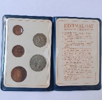 BRITAIN'S FIRST DECIMAL COINS-שנת 1971, סט מטבעות בריטניה